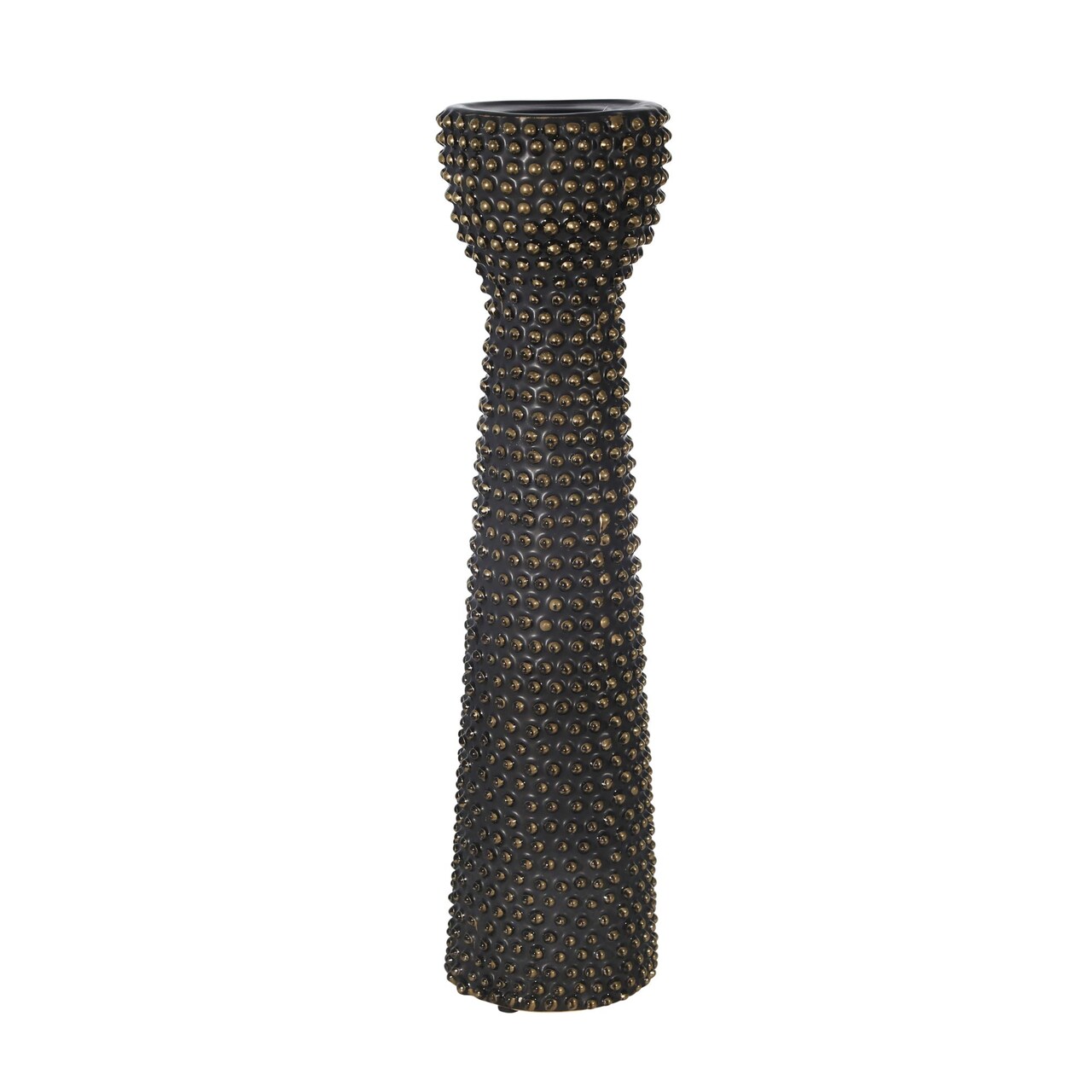 Kingston Living Spike Pillar Candle Holder - 16" - Black and Gold